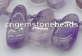 CTD481 Top drilled 10*22mm - 15*45mm freeform amethyst beads