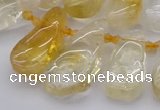 CTD482 Top drilled 10*22mm - 15*45mm freeform citrine beads