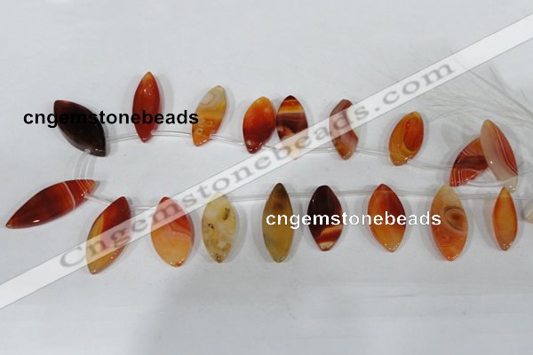 CTD49 Top drilled 13*30mm – 18*45mm marquise agate gemstone beads