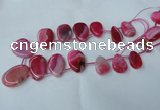 CTD500 Top drilled 20*30mm - 30*40mm freeform agate beads