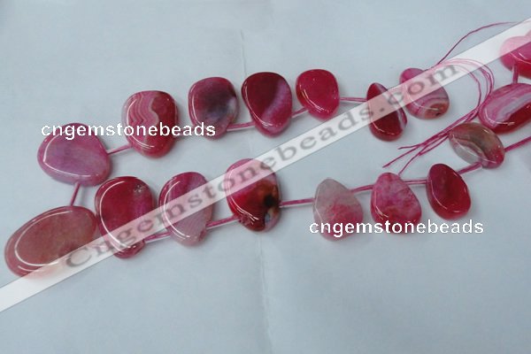 CTD500 Top drilled 20*30mm - 30*40mm freeform agate beads