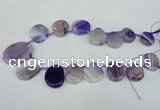 CTD501 Top drilled 20*30mm - 30*40mm freeform agate beads