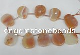 CTD503 Top drilled 25*35mm - 30*40mm freeform agate beads