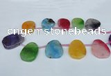 CTD504 Top drilled 25*35mm - 30*40mm freeform agate beads