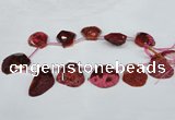 CTD506 Top drilled 25*30mm - 35*40mm freeform agate beads