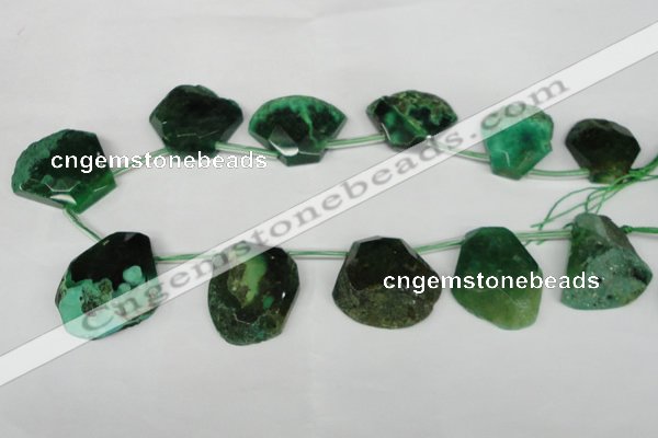 CTD508 Top drilled 25*30mm - 35*40mm freeform agate beads