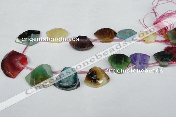 CTD510 Top drilled 25*30mm - 35*40mm freeform agate beads