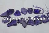 CTD520 Top drilled 20*30mm - 30*45mm freeform agate beads