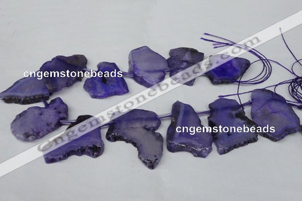 CTD520 Top drilled 20*30mm - 30*45mm freeform agate beads