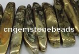 CTD527 Top drilled 10*25mm - 10*60mm wand plated agate beads