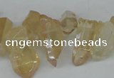 CTD540 Top drilled 8*15mm - 10*25mm nuggets plated quartz beads