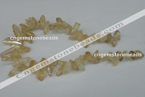 CTD540 Top drilled 8*15mm - 10*25mm nuggets plated quartz beads