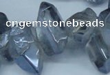 CTD544 Top drilled 10*15mm - 15*30mm nuggets plated quartz beads