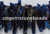 CTD560 Top drilled 6*15mm - 10*40mm wand plated agate beads