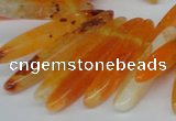 CTD584 Top drilled 6*20mm - 6*45mm wand agate gemstone beads