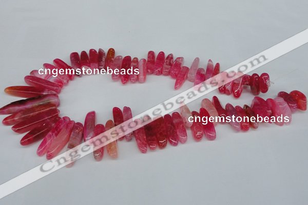 CTD585 Top drilled 6*20mm - 6*45mm wand agate gemstone beads