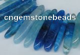 CTD587 Top drilled 6*20mm - 6*45mm wand agate gemstone beads