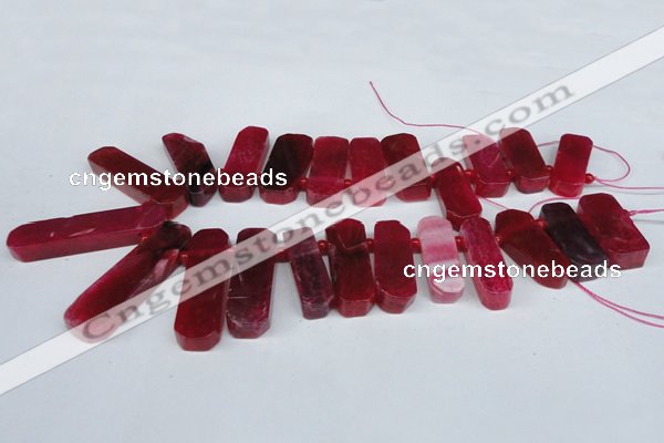 CTD592 Top drilled 12*30mm - 15*50mm wand agate gemstone beads