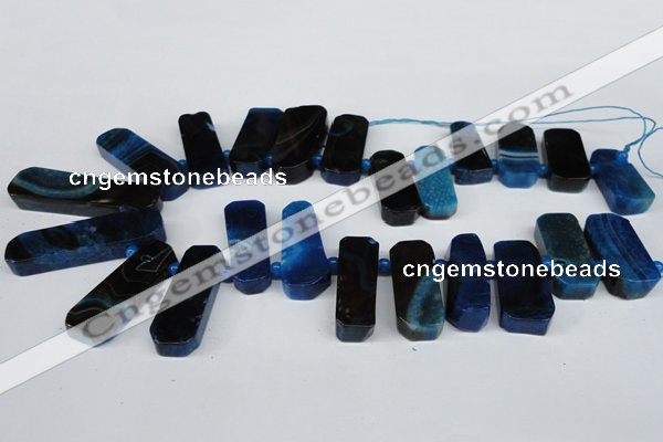 CTD594 Top drilled 12*30mm - 15*50mm wand agate gemstone beads