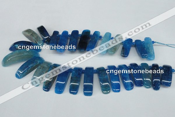CTD600 Top drilled 10*30mm - 12*45mm wand agate gemstone beads