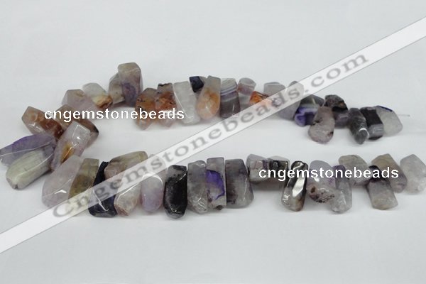 CTD602 Top drilled 10*18mm - 12*28mm nuggets agate gemstone beads