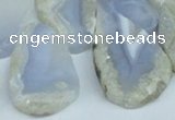 CTD608 Top drilled 18*25mm - 30*45mm freeform blue lace agate beads