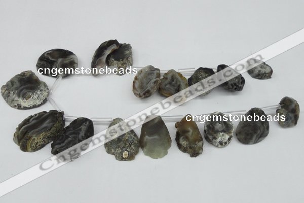 CTD615 Top drilled 15*20mm - 25*35mm freeform agate gemstone beads
