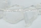 CTD628 Top drilled 15*20mm - 30*40mm freeform white crystal beads