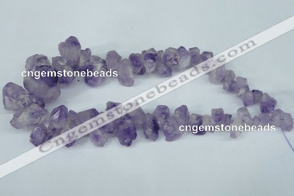 CTD630 Top drilled 8*12mm - 18*25mm faceted nuggets amethyst beads