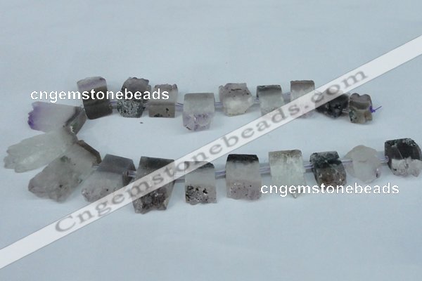 CTD631 Top drilled 15*18mm - 16*35mm freeform amethyst beads