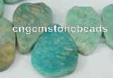 CTD635 Top drilled 18*25mm - 25*38mm freeform Russian amazonite beads