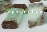 CTD638 Top drilled 15*25mm - 20*40mm freeform australia chrysoprase beads