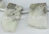 CTD645 Top drilled 15*25mm - 25*40mm freeform quartz beads