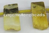 CTD648 Top drilled 15*25mm - 25*40mm freeform quartz beads