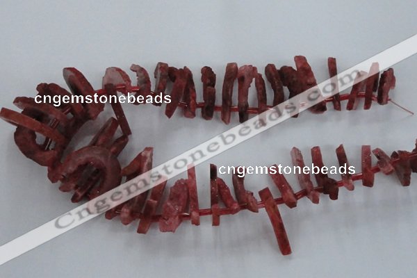 CTD671 Top drilled 10*25mm - 12*45mm wand agate gemstone beads