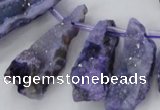 CTD680 Top drilled 12*20mm - 15*45mm freeform agate gemstone beads