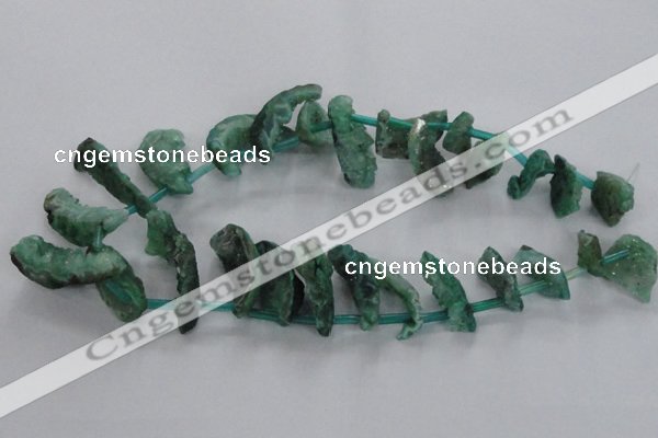 CTD681 Top drilled 12*20mm - 15*45mm freeform agate gemstone beads