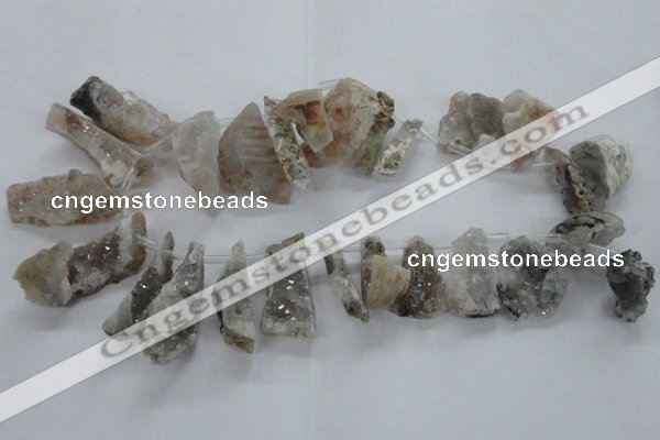 CTD683 Top drilled 12*20mm - 15*45mm freeform agate gemstone beads