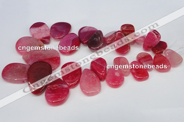 CTD686 Top drilled 18*25mm - 28*40mm freeform agate gemstone beads