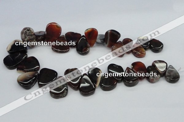 CTD697 Top drilled 18*25mm - 22*30mm freeform agate gemstone beads