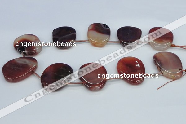 CTD700 Top drilled 30*40mm freeform agate gemstone beads