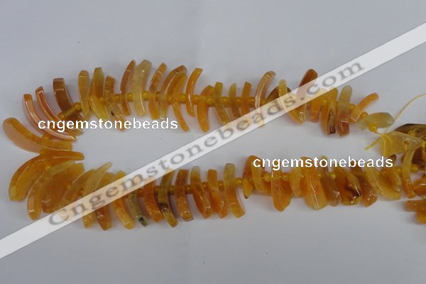 CTD710 Top drilled 12*25mm - 15*40mm wand agate gemstone beads