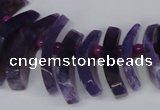 CTD712 Top drilled 12*25mm - 15*40mm wand agate gemstone beads