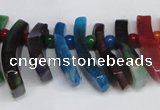 CTD714 Top drilled 12*25mm - 15*40mm wand agate gemstone beads