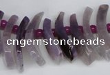 CTD728 Top drilled 12*25mm - 14*40mm wand agate gemstone beads