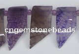 CTD732 Top drilled 15*20mm - 15*40mm wand agate gemstone beads