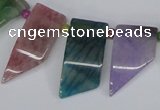 CTD738 Top drilled 15*20mm - 15*40mm wand agate gemstone beads