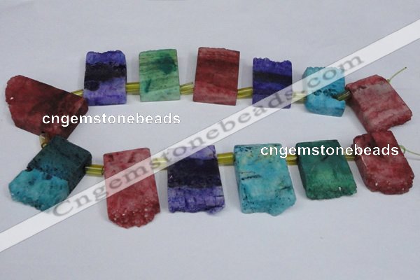 CTD752 Top drilled 15*25mm - 25*40mm freeform quartz beads