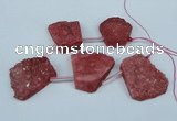 CTD761 Top drilled 25*30mm - 30*35mm freeform agate beads