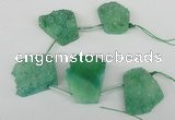 CTD763 Top drilled 25*30mm - 30*35mm freeform agate beads